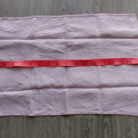 Vintage Mauve Tea Towel Napkin Monogram W Light Purple Retro Kitchen Dining - Picture 6 of 9